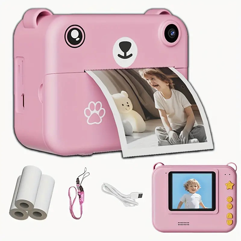 Kinder Camera Instant Fotocamera 1080P HD met Afdrukmogelijkheid