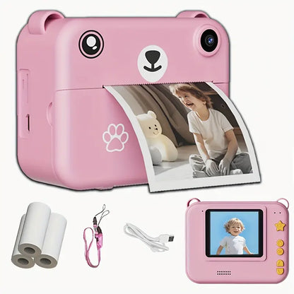 Kinder Camera Instant Fotocamera 1080P HD met Afdrukmogelijkheid