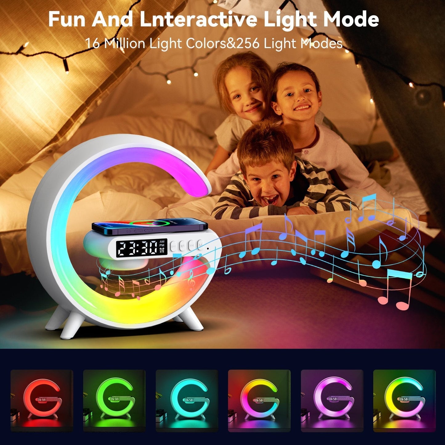 Bluetooth Speaker met Verlichting en Wekkerfunctie