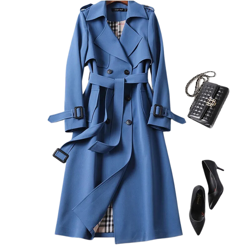 Dames Trenchcoat Elegante Warme Luxe Jas
