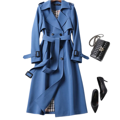 Dames Trenchcoat Elegante Warme Luxe Jas