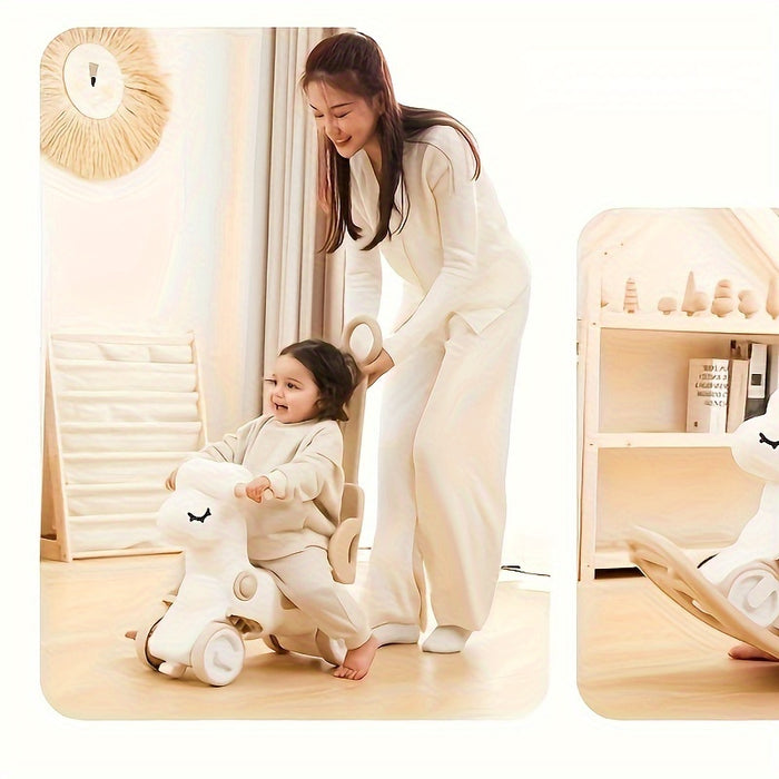 Baby Schommelpaard en Loopfiets 2-in-1 Veilig Leuk