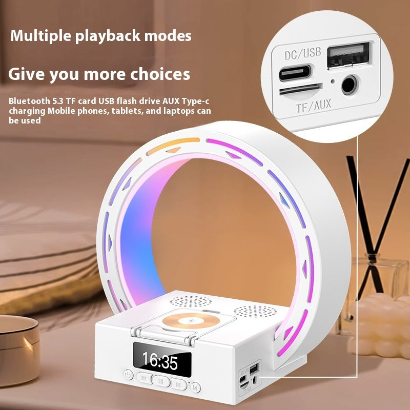 Bluetooth Luidspreker Lamp met Oplaadstation en Wekker