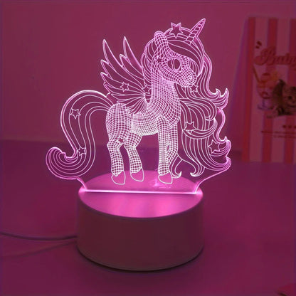 Eenhoorn Nachtlampje USB Roze Kindervriendelijk Tafellampje