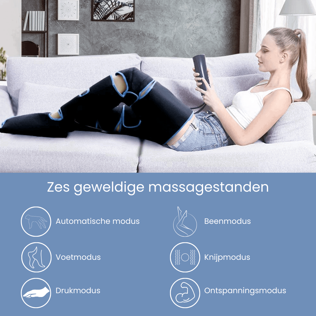 Beenmassage Apparaat 360° met Warmte voor Actieve Benen