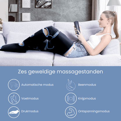 Beenmassage Apparaat 360° met Warmte voor Actieve Benen