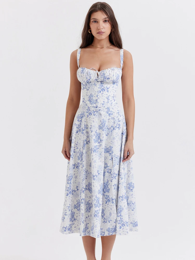 Variant image for Flora™ – Dames Midi-Jurk met Bloemenprint en Ademend Lichtgewicht Design-2