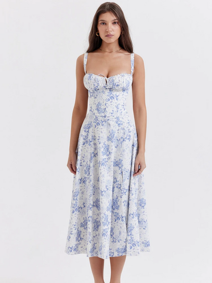 Variant image for Flora™ – Dames Midi-Jurk met Bloemenprint en Ademend Lichtgewicht Design-2