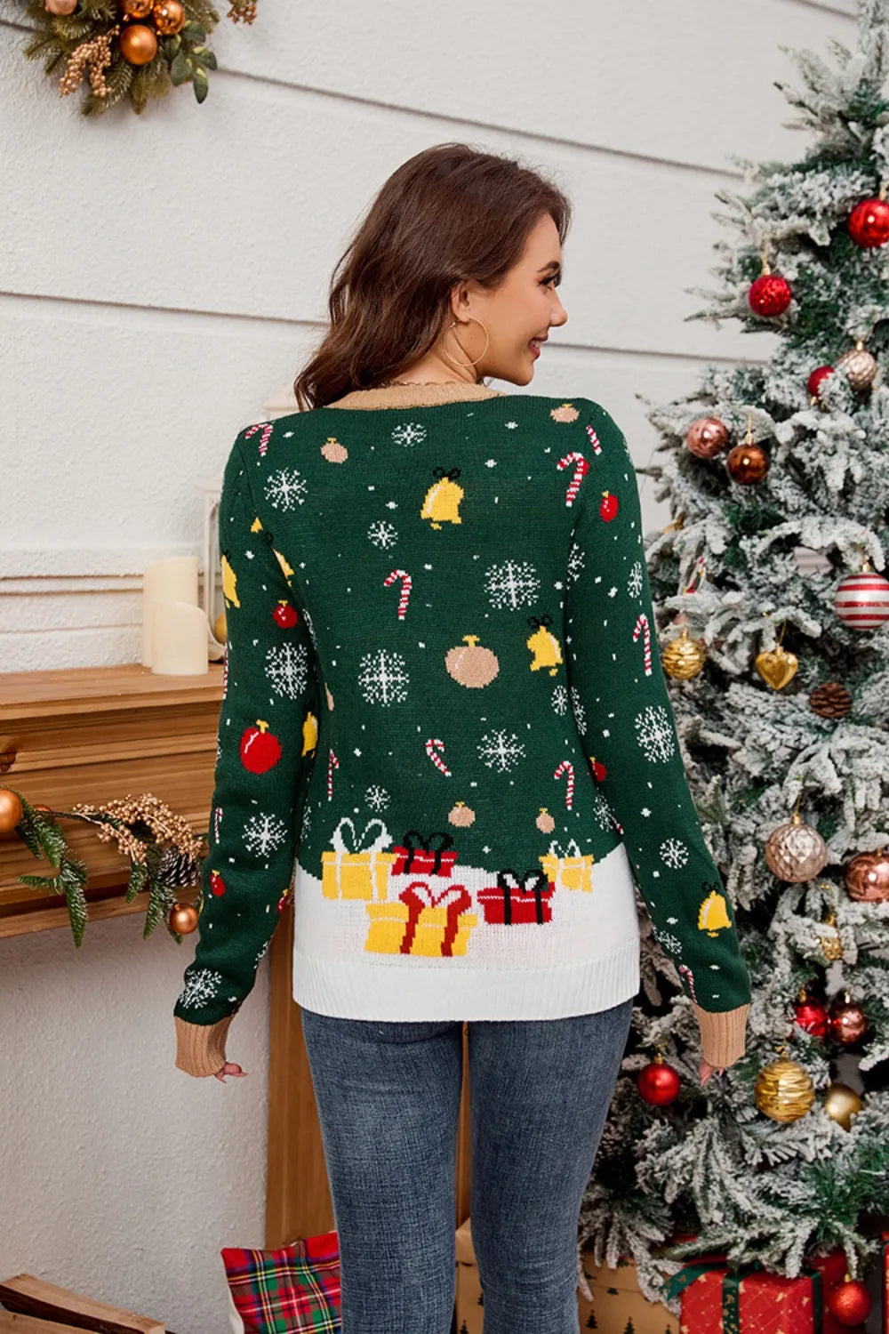 Kersttrui Groen met Cadeaus – Feestelijke Christmas Trui
