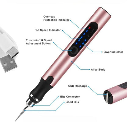 USB Oplaadbaar Graveerapparaat Metaal Precies Verstelbaar