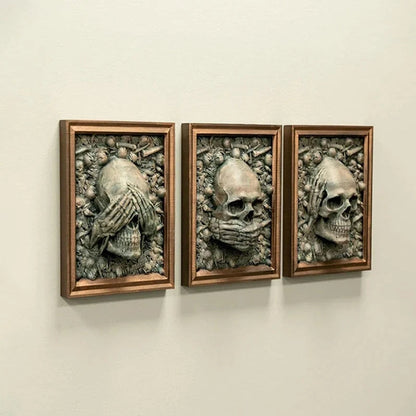 Halloween Schedel Fotolijst Hanger Spreek Geen Kwaad Decoratie