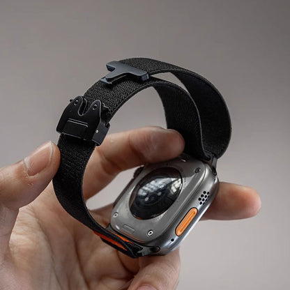 Stretchband voor Apple Watch - Luxe Nylon Band Comfortabel en Stijlvol