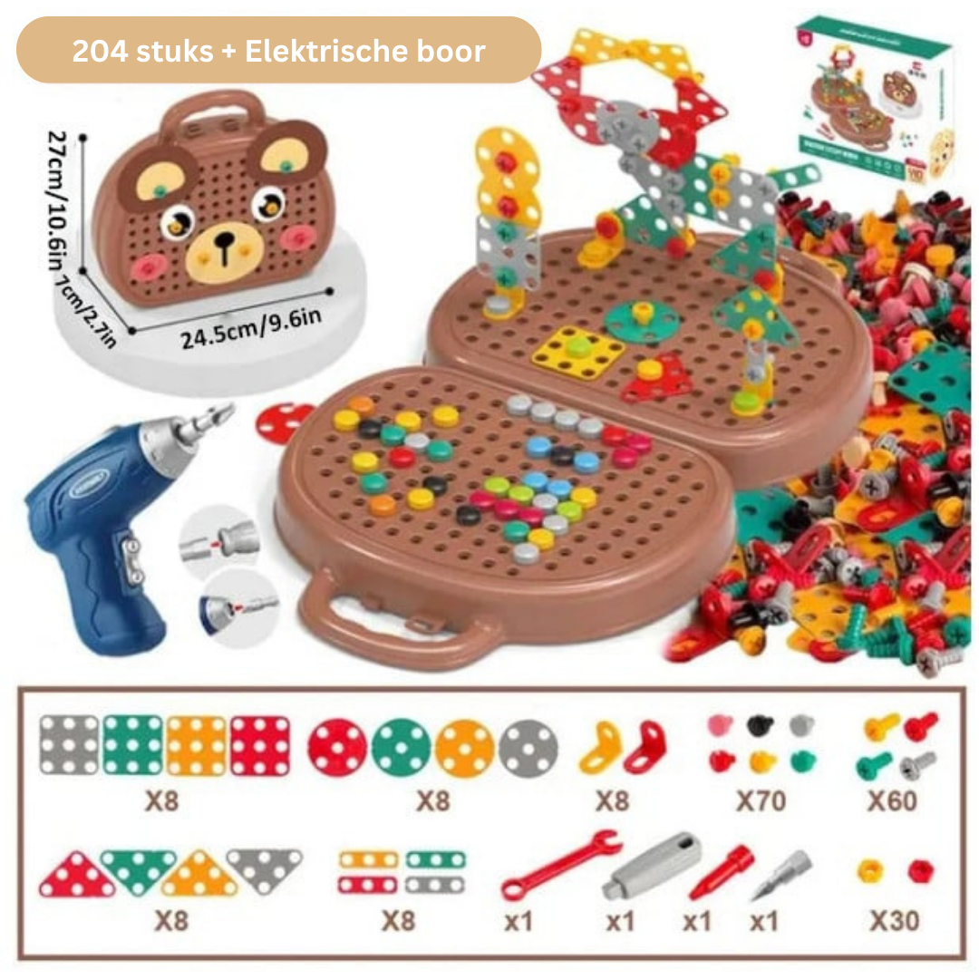 DrillPlay Creatief Speelgoed voor Kinderen Motoriek en Probleemoplossing
