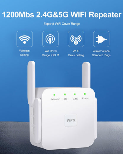 WiFi Versterker 5G WiFi Booster voor Thuis en Kantoor