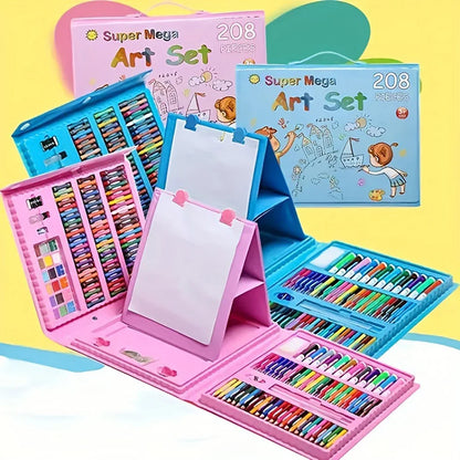 Kunstset 208 Delen Voor Kinderen Creatief Kleuren - Velinix