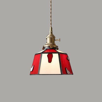 Elegante Hanglamp van Walnoothout en Glas