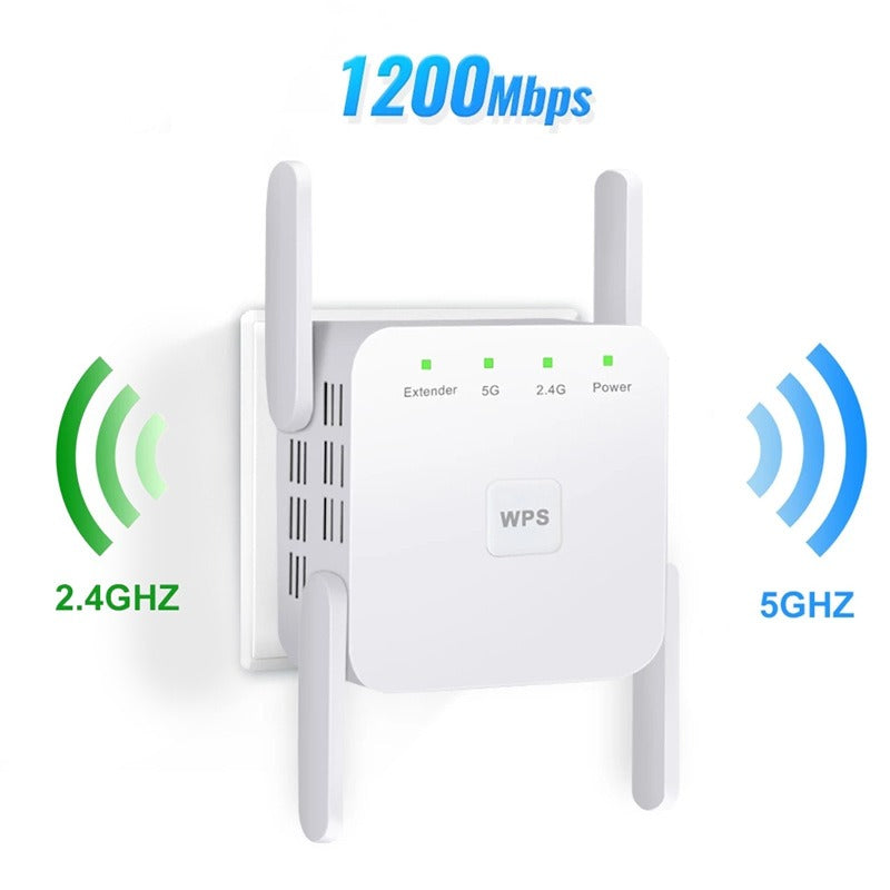 WiFi Versterker 5G WiFi Booster voor Thuis en Kantoor - Velinix