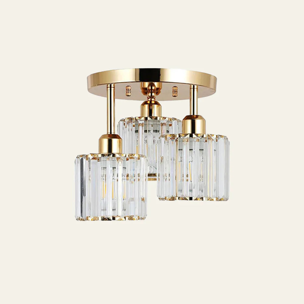 Plafondlamp Semi-Flush met Kristallen Modern Design voor Slaapkamer en Woonkamer
