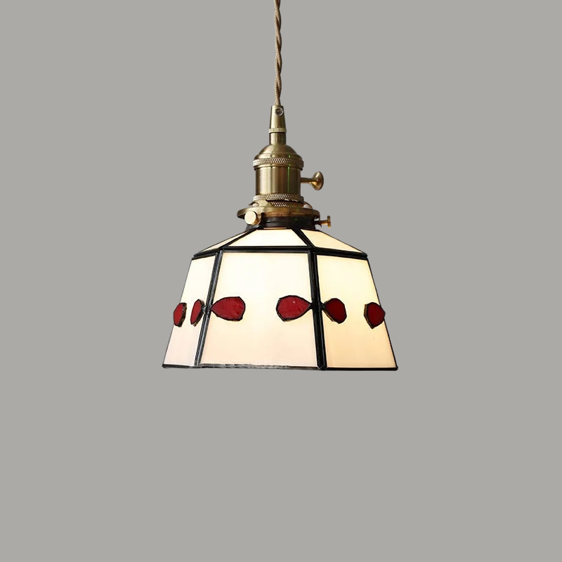Elegante Hanglamp van Walnoothout en Glas
