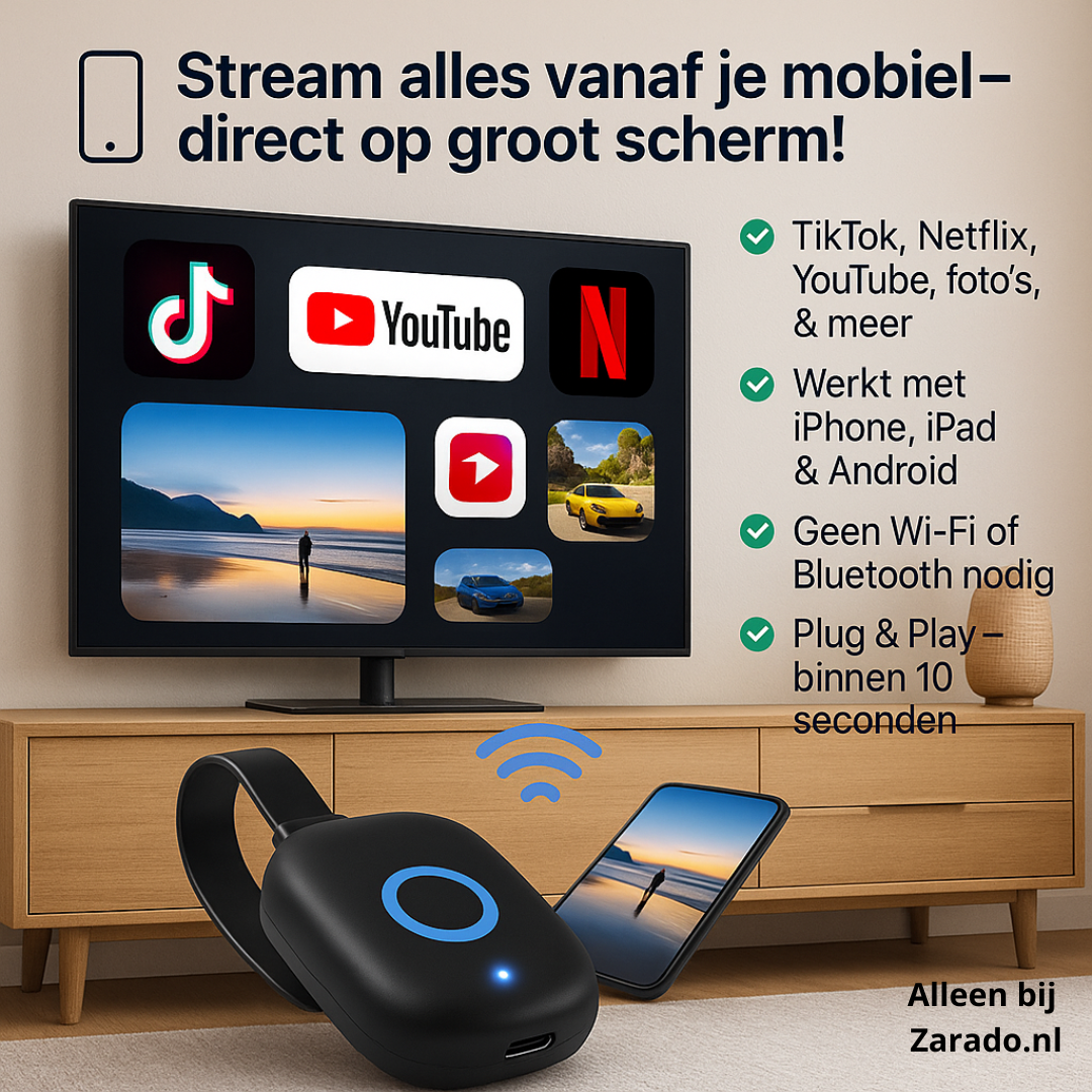 Streamalles Direct Op Groot Scherm Zonder Wifi