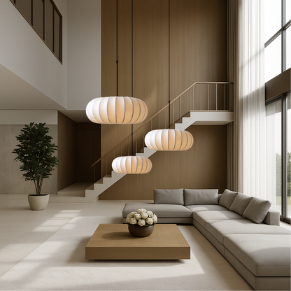 Zijden Hanglamp E27 Pendellamp Moderne Sfeerlamp