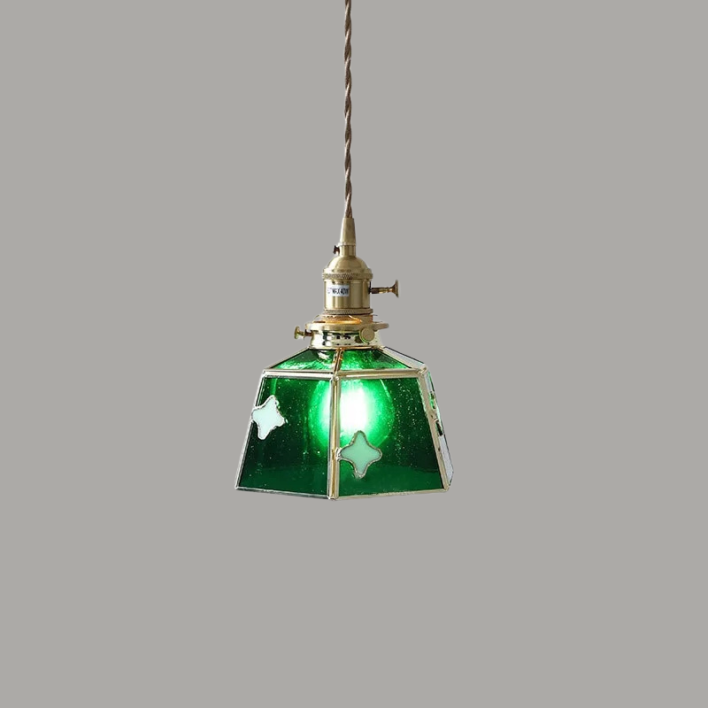 Elegante Hanglamp van Walnoothout en Glas