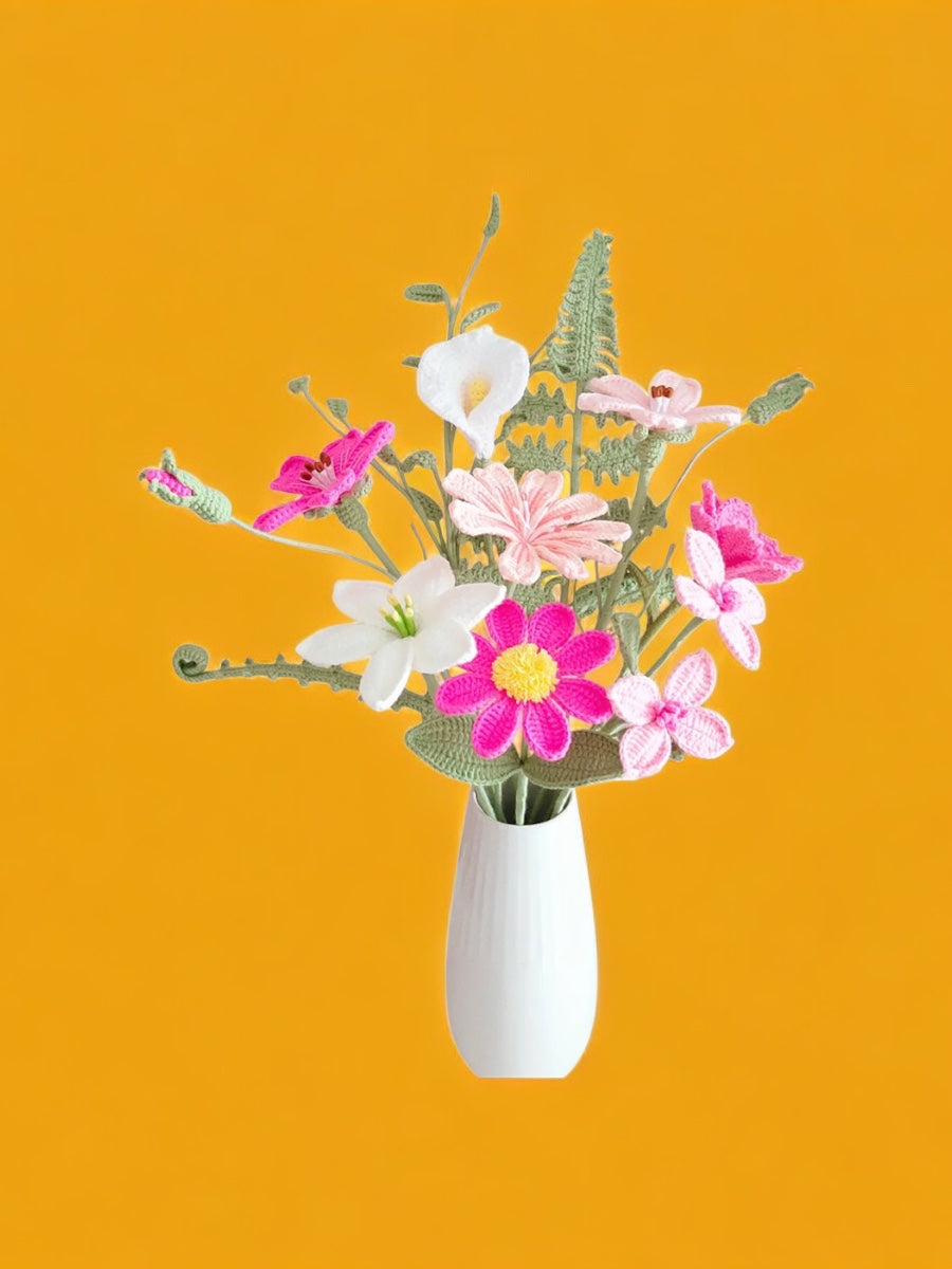 Handgemaakte Haakbloemen Collectie voor Huisdecoratie