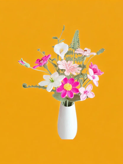Handgemaakte Haakbloemen Collectie voor Huisdecoratie