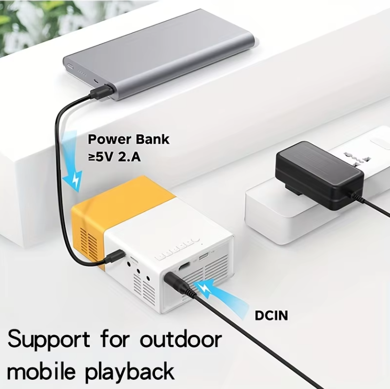 Compacte Mini Projector voor Groot Scherm tot 120 inch met HDMI en USB