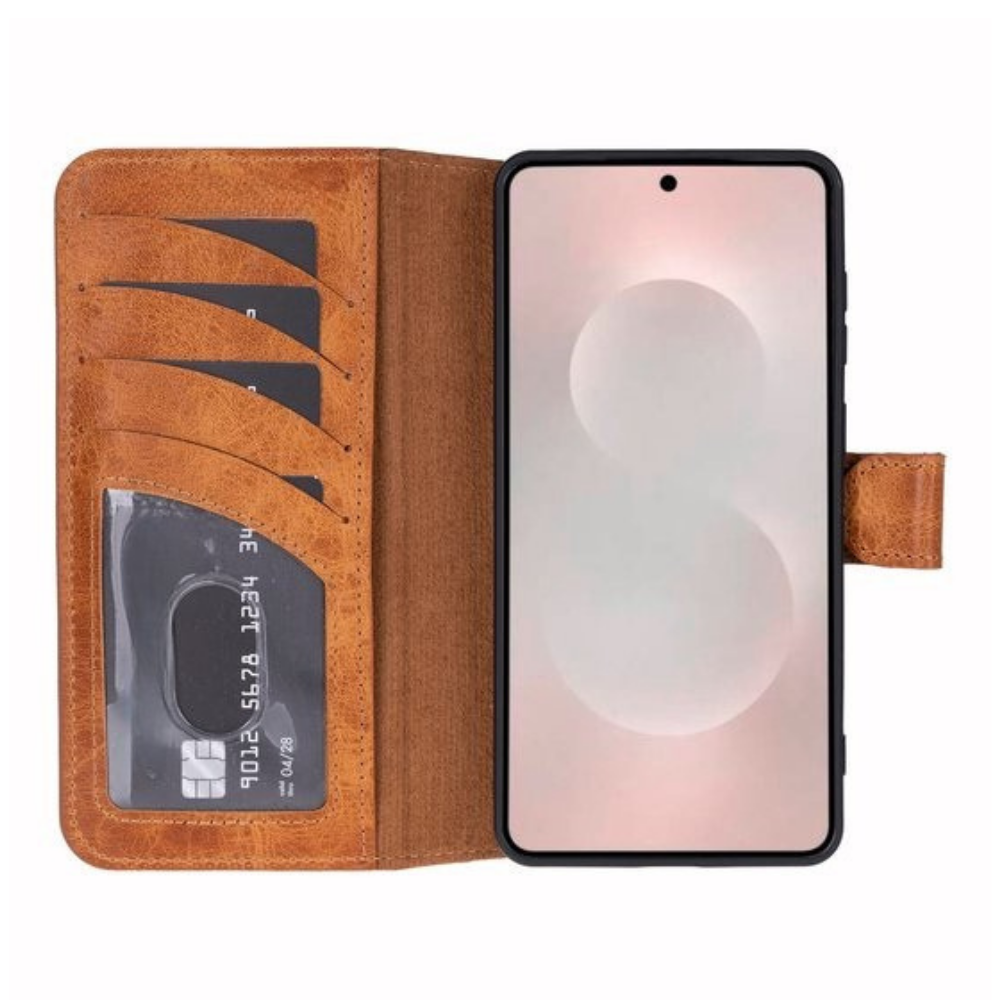 Telefoonhoesje Leer met Pasjeshouder en Kickstand