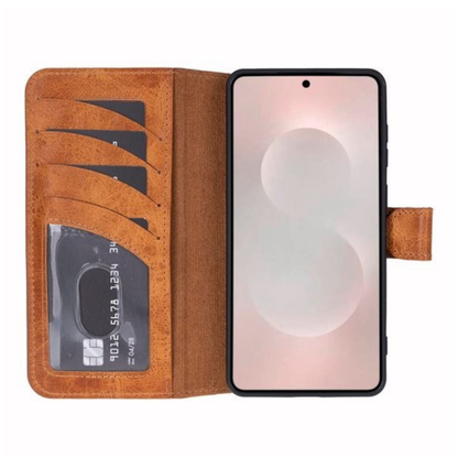 Telefoonhoesje Leer met Pasjeshouder en Kickstand
