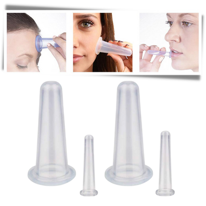 Siliconen Cupping Bekers voor Gezichtsmassage Set van 4
