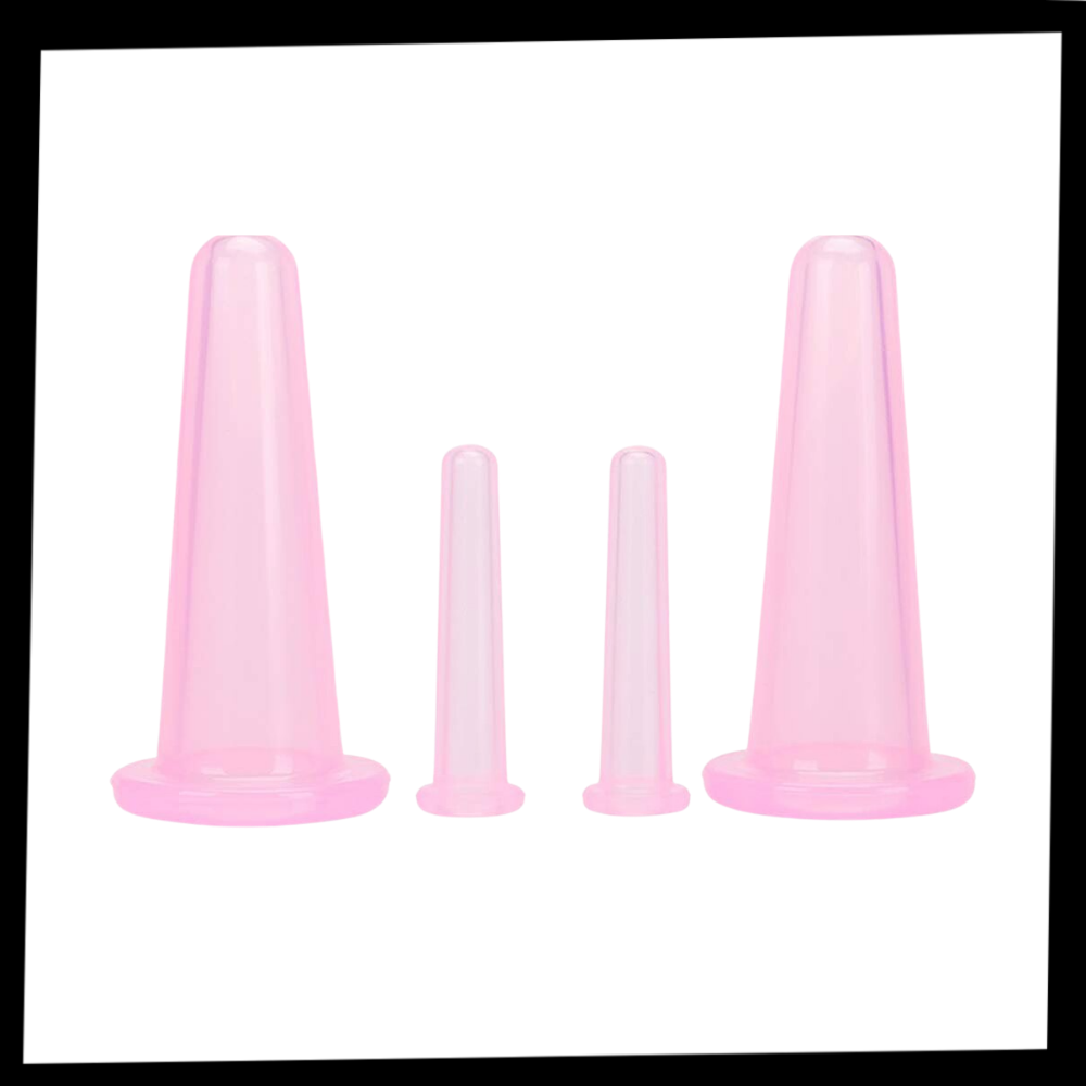 Siliconen Cupping Bekers voor Gezichtsmassage Set van 4
