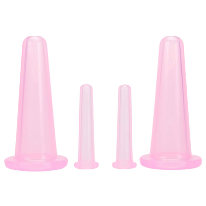 Siliconen Cupping Bekers voor Gezichtsmassage Set van 4