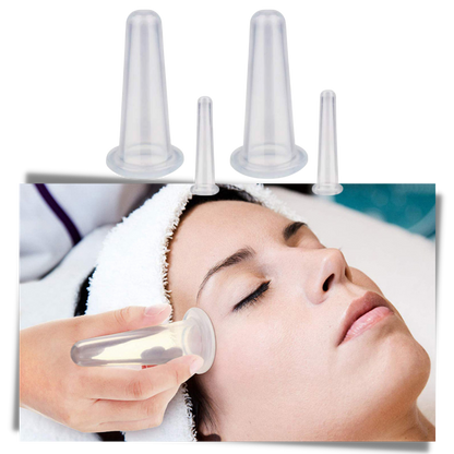 Siliconen Cupping Bekers voor Gezichtsmassage Set van 4