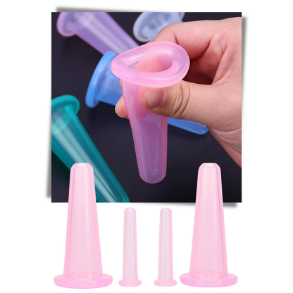 Siliconen Cupping Bekers voor Gezichtsmassage Set van 4