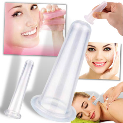 Siliconen Cupping Bekers voor Gezichtsmassage Set van 4 - Velinix