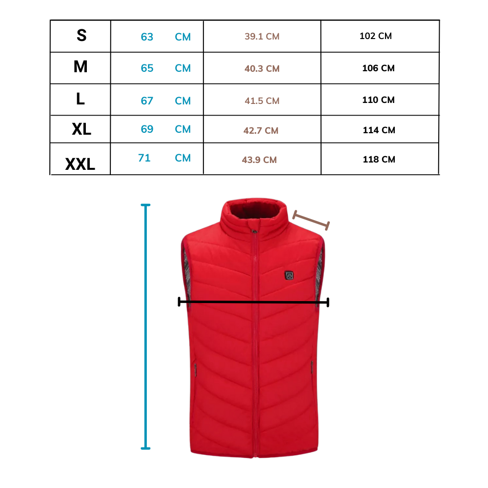 Verwarmd Vest Unisex Waterdicht Isolatievest