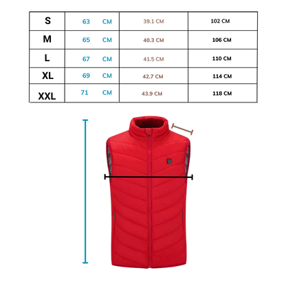 Verwarmd Vest Unisex Waterdicht Isolatievest