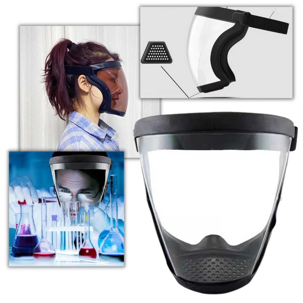 Transparante Gezichtsmasker Beschermhelmet Volledig Beschermend - Velinix