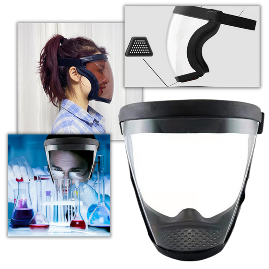 Transparante Gezichtsmasker Beschermhelmet Volledig Beschermend - Velinix