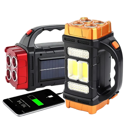Nood Zaklamp 4-in-1 met Powerbank en Zonnepanelen