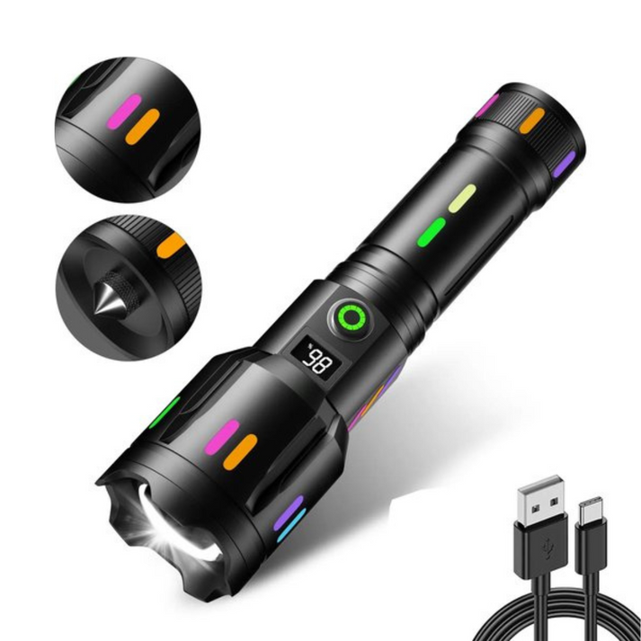 PowerBeam™ – Oplaadbare Zaklamp 9000 Lumen Met Weerbestendig Ontwerp-1