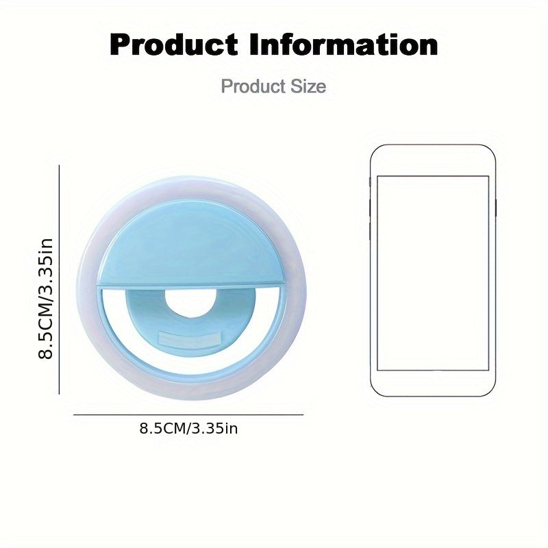 LED Selfie Ringlamp Oplaadbaar voor Make-up en Foto's