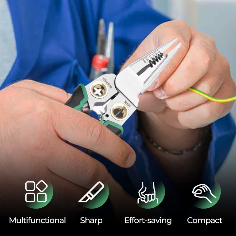 8-in-1 Multifunctionele Schaar Strip- en Testtool Elektrisch
