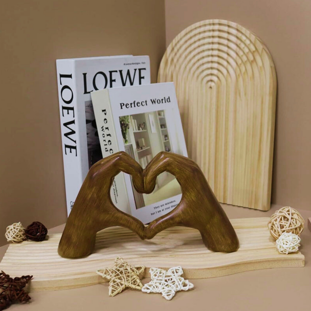 Hartvormige Eiken Houten Decoratie Handgemaakt
