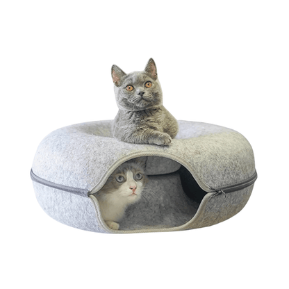Kattentunnel Speelhuis van Stof met Donut Vorm
