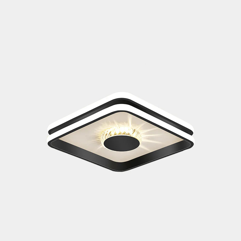 LED Plafondlamp Goud Kleur met Kristallen voor Slaapkamer en Hal