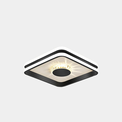 LED Plafondlamp Goud Kleur met Kristallen voor Slaapkamer en Hal