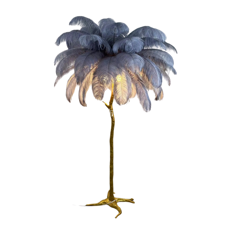 Nordic Vloerlamp met Struisvogelveren Luxe Design